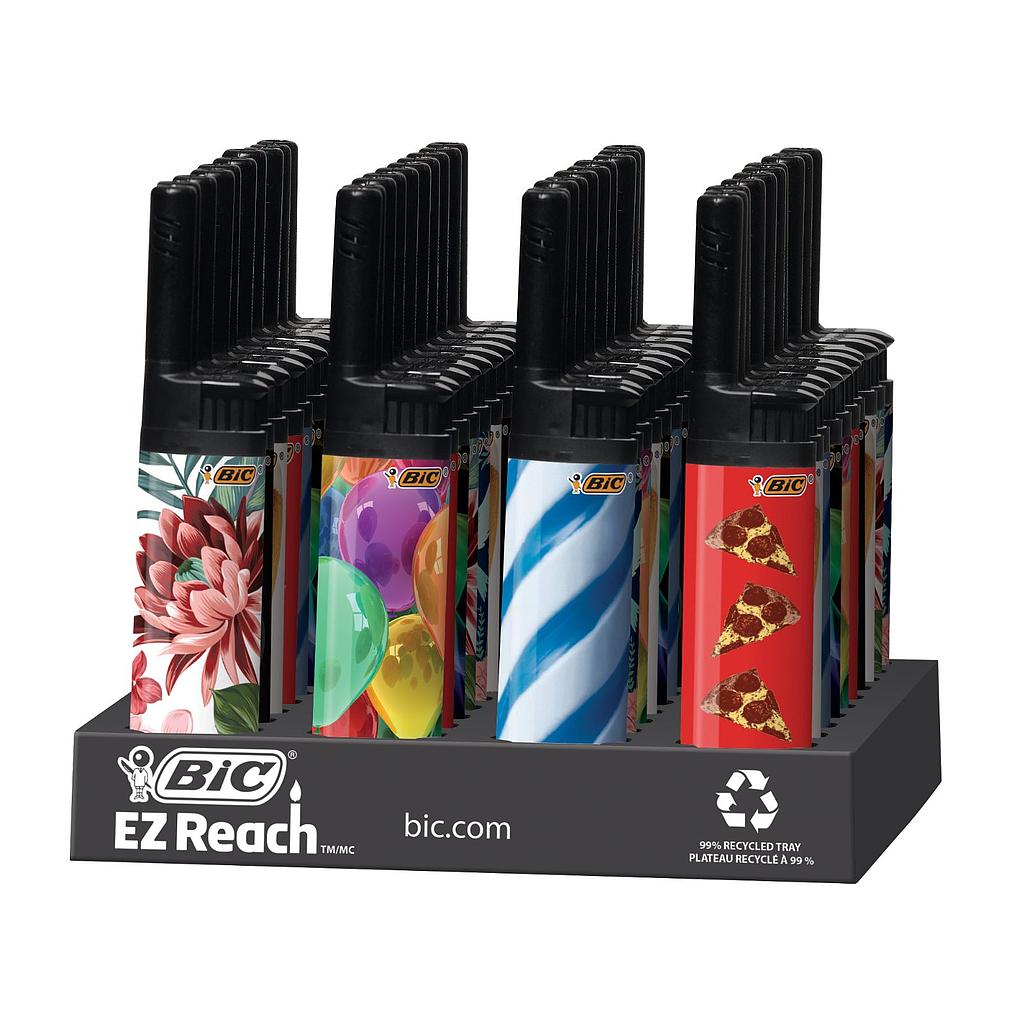 Disposable Lighters Bic EZ Reach Favourites Lighter Box of 40 Maq